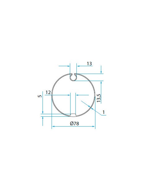 Adaptateurs moteur Cherubini  Ø45 - tube 78 à gorge