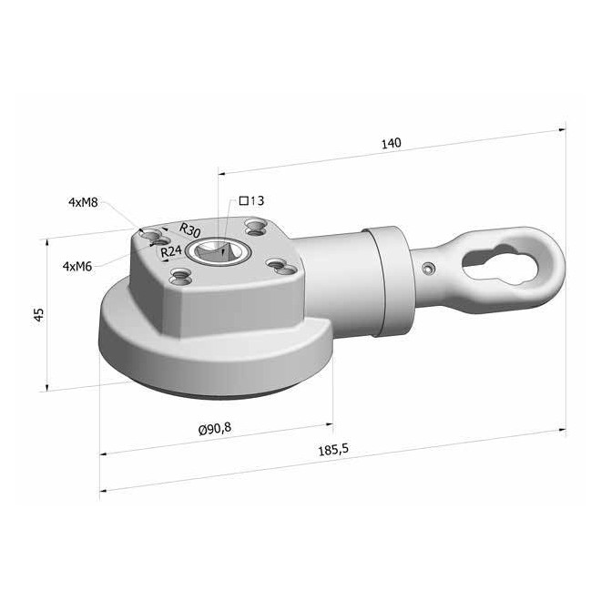 Treuil coniques 5:1 C13 blanc Treuil coniques 5:1 C13 blanc