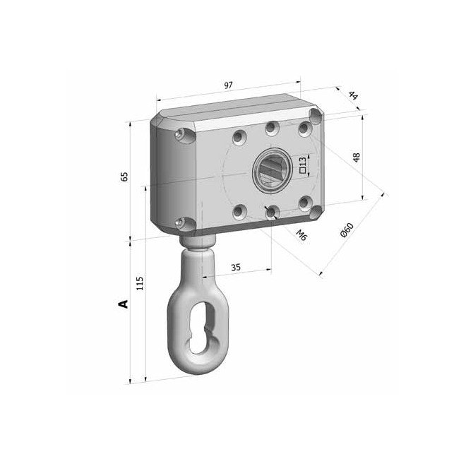 Treuil à vis sans fin 13:1 SFC Blanc