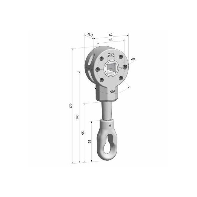 Treuil a engrenage coniques 3,5:1 C13 blanc SFC