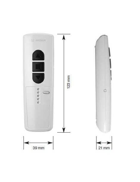 Télécommande Becker 5 canaux EC545 II Blanc