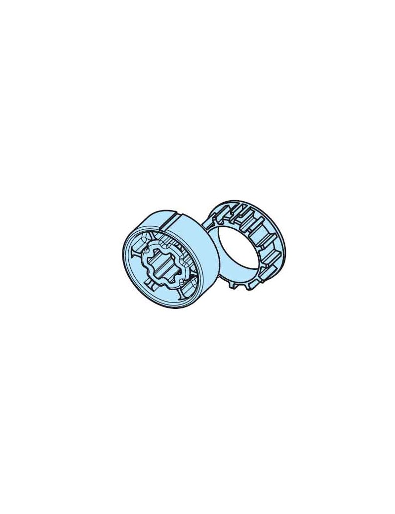 Roue et couronne Rond lisse Ø50mm moteur Becker