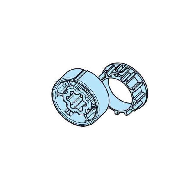 Roue et couronne Rond lisse Ø50mm moteur Becker Roue et couronne Rond lisse Ø50mm moteur Becker