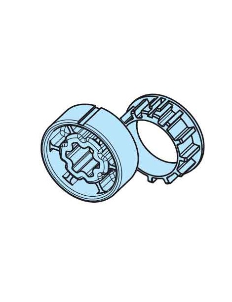 Roue et couronne Rond lisse Ø50mm moteur Becker