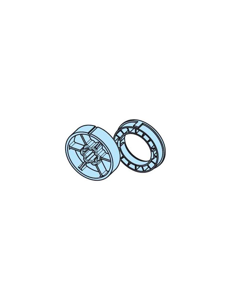 Roue et couronne Rond lisse Ø70mm moteur Becker