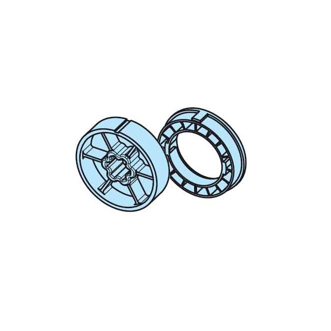 Roue et couronne Rond lisse Ø70mm moteur Becker Roue et couronne Rond lisse Ø70mm moteur Becker