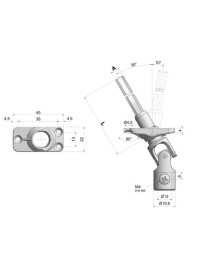Sortie de caisson 30° 6P7 - diam 13mm