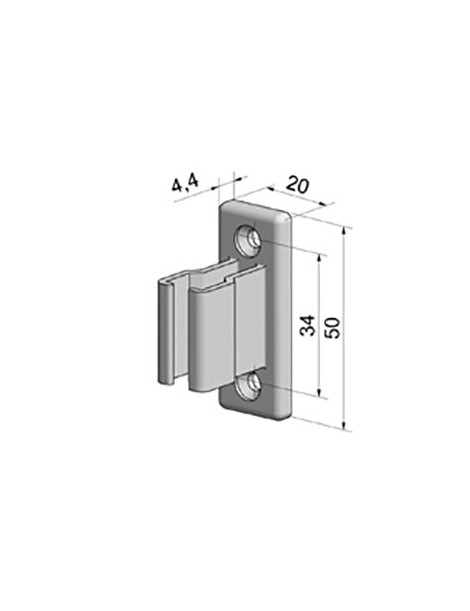 Clip de manivelle Blanc 13-15,5mm