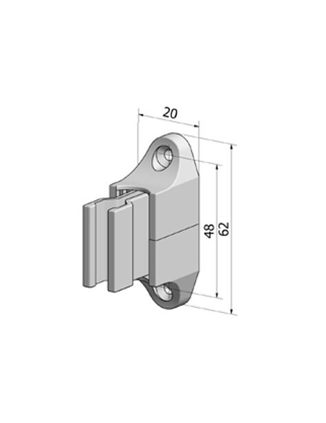Clip de manivelle Blanc 13-15,5 mm réglable
