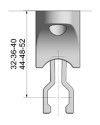 Clip de manivelle Blanc 13-15,5 mm réglable