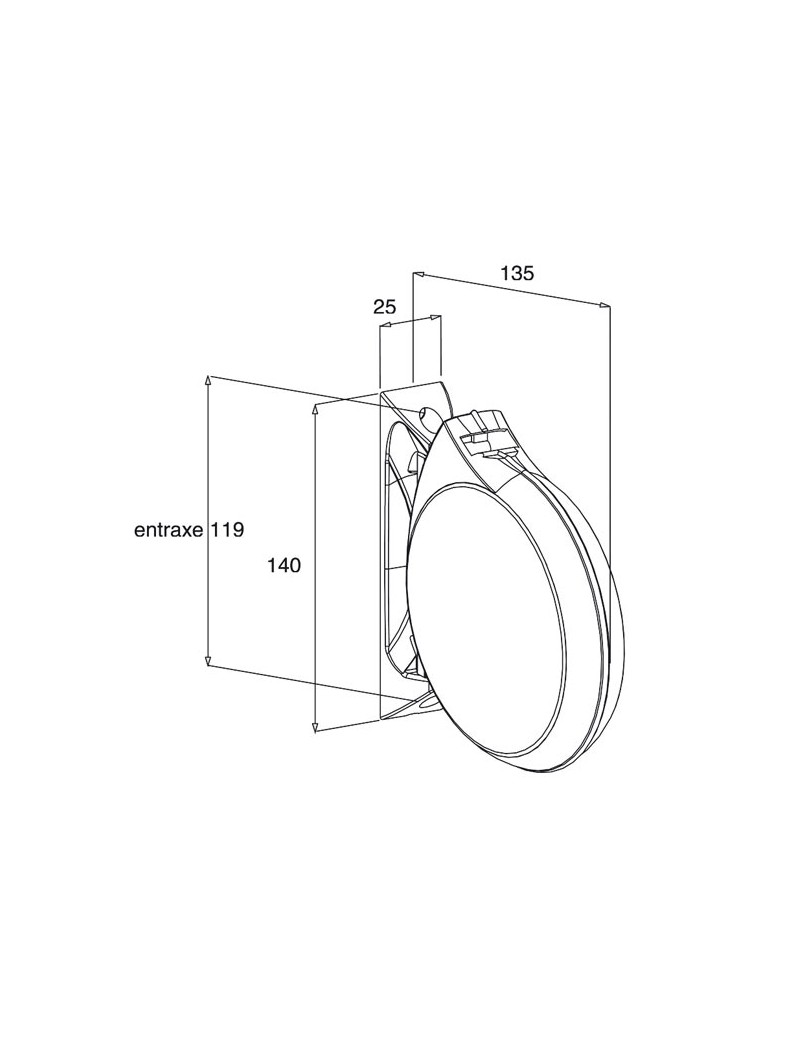 Enrouleur à sangle CONVIV Gris + sangle 12mm