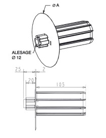 Embout Flasque Monobloc Octo40 Ø158