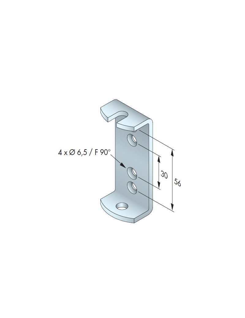 Etrier support T6 EntreAxe30-56 - Traditionnel Simu