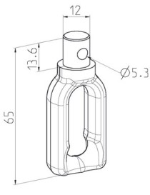 Boucle zamack tenon 12mm mâle