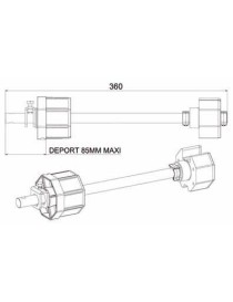 Tandem octo 70 réglable Diam. 16mm