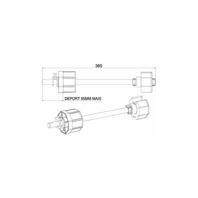 Tandem octo 70 réglable Diam. 16mm Tandem octo 70 réglable Diam. 16mm