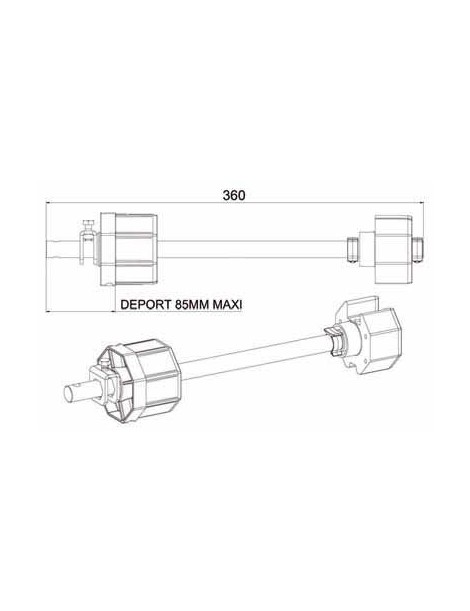 Tandem octo 70 réglable Diam. 16mm