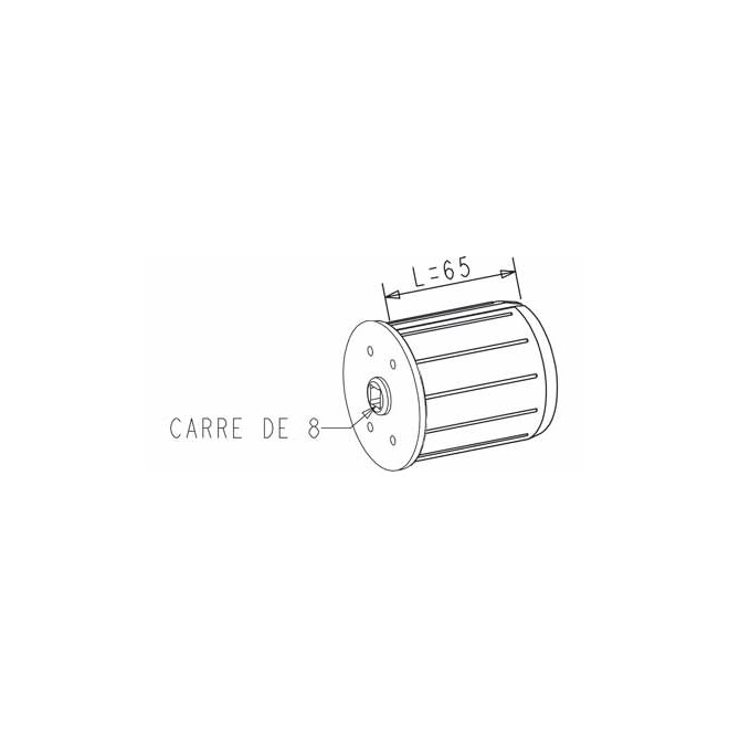 Embout Deprat 62 - Carré de 8 Femelle Embout Deprat 62 - Carré de 8 Femelle