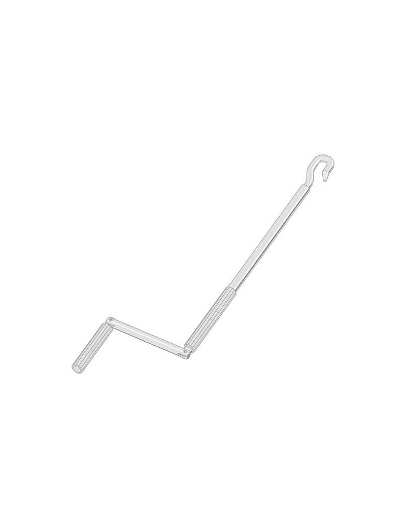 Manivelle Pliable à crochet Blanc 1500mm de long