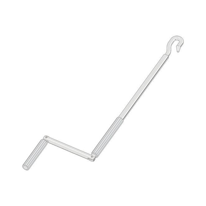 Manivelle Pliable à crochet Blanc 1500mm de long Manivelle Pliable à crochet Blanc 1500mm de long