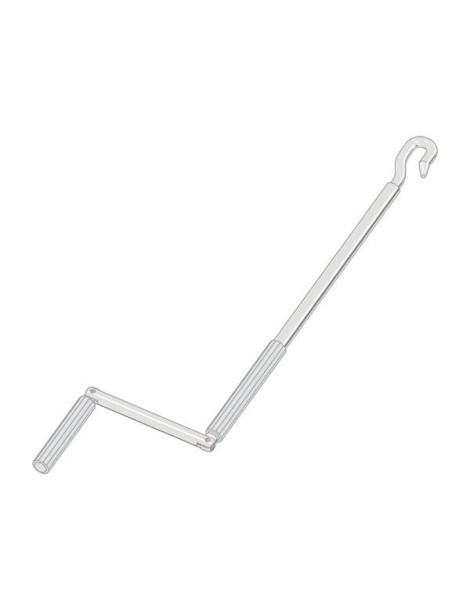 Manivelle Pliable à crochet Blanc 1500mm de long