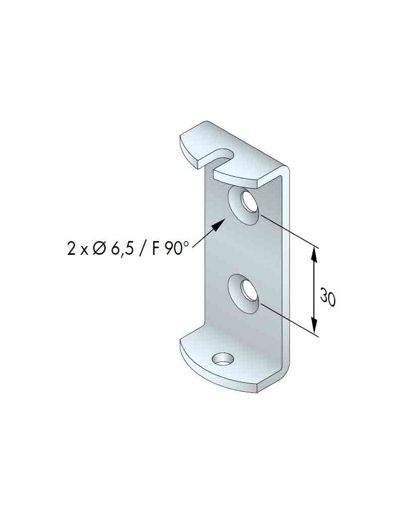 Etrier support T5 - Tradi Simu entre axe 30mm