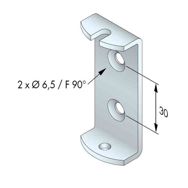 Etrier support T5 - Tradi Simu entre axe 30mm Etrier support T5 - Tradi Simu entre axe 30mm