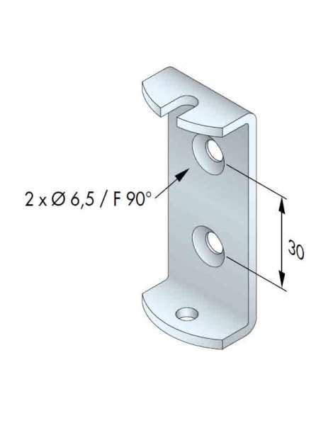 Etrier support T5 - Tradi Simu entre axe 30mm