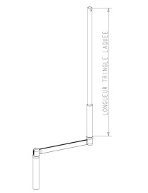Tringle oscillante assemblé PROFIL tringle 1000mm Blanc