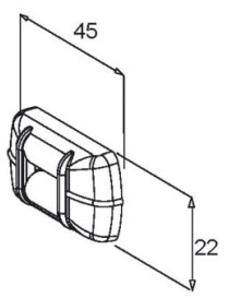 Guide sangle Fixation Horizontale Blanc
