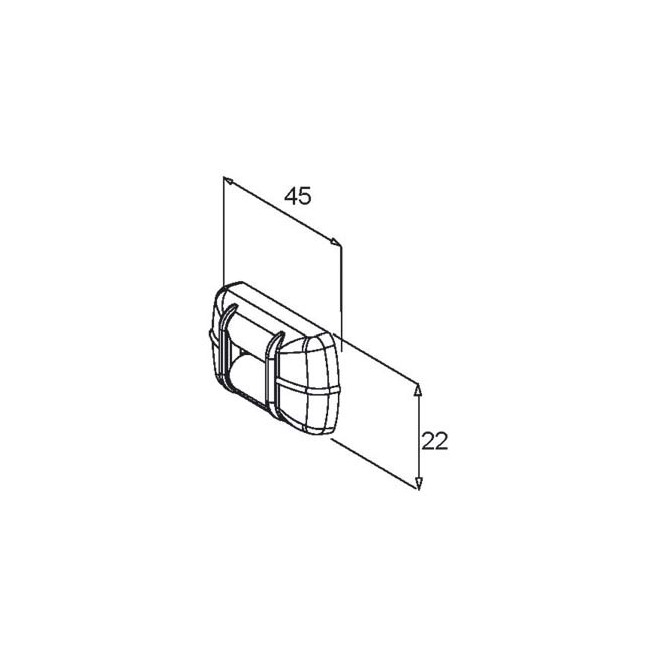 Guide sangle Fixation Horizontale Blanc Guide sangle Fixation Horizontale Blanc
