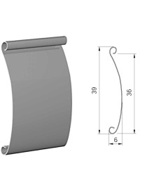 Lame 39mm ALU Simple Paroie 160cm Gris ou Blanc