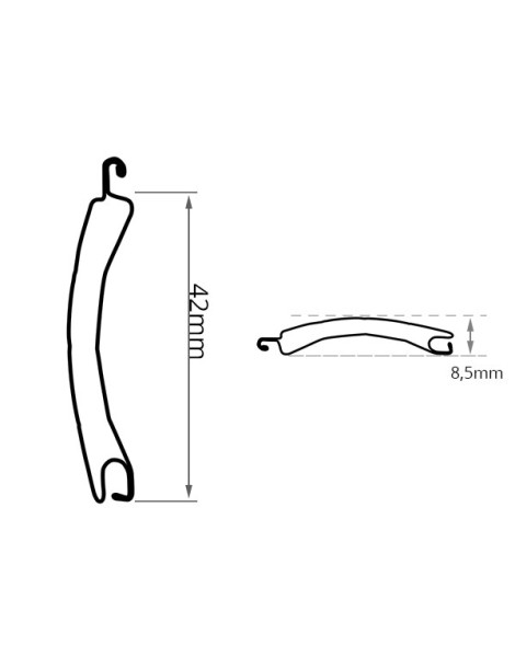 Lame 42mm Aluminium Blanc 160cm de long 