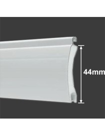Lame 44mm Aluminium Blanc 230cm de long Ajourée 