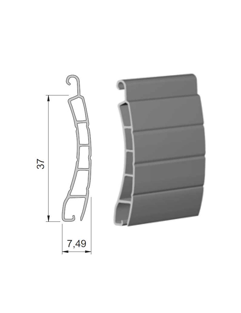 Lame 37mm PVC Blanc 160cm de long 