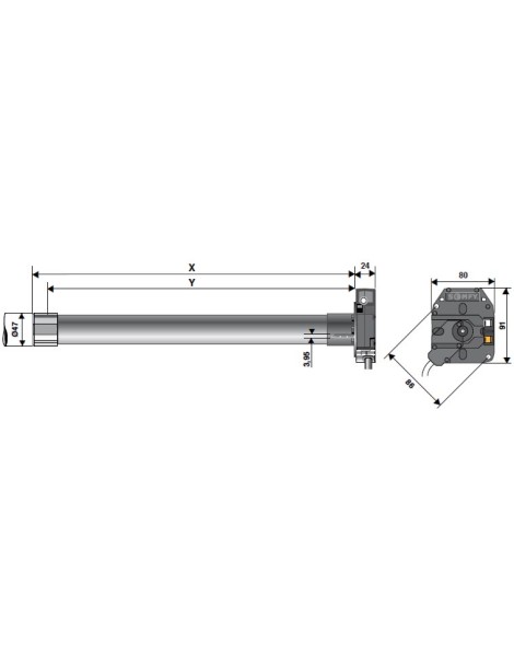 Moteur Somfy METEOR 20/17 LT50 CSI