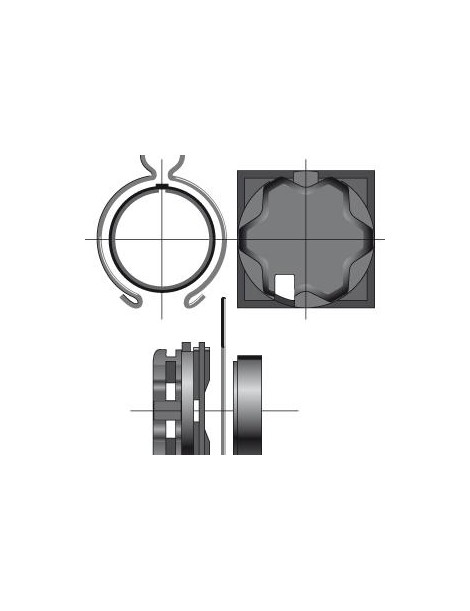 Support moteur Somfy LT50 Caisson Elket