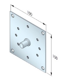 Plaque 100x100 téton 12mm