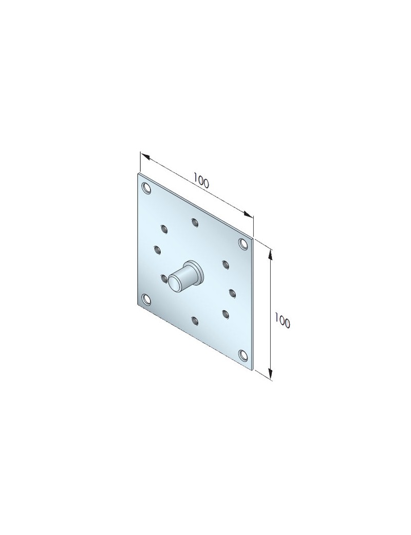 Plaque 100x100 téton 12mm