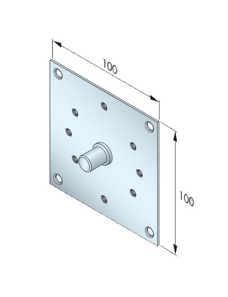 Plaque 100x100 téton 12mm