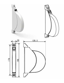 Enrouleur OPEN ARRONDI BLANC Pivotant sans Sangle