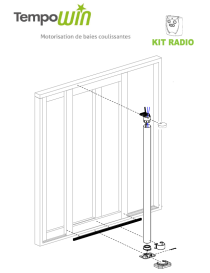 Kit motorisation Baie Deprat Tempo Win Radio 2400 Blanc
