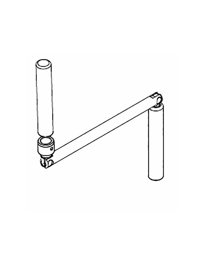 Manivelle seule Acier Rond de 12mm Blanc