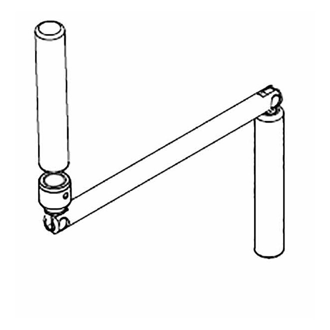 Manivelle seule Acier Rond de 12mm Blanc Manivelle seule Acier Rond de 12mm Blanc