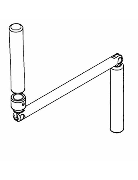 Manivelle seule Acier Rond de 12mm Blanc