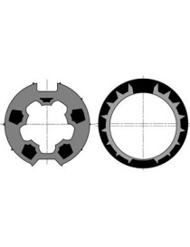 Adaptations moteur simu-Somfy Ø50 - Tube Welser 63mm gorge plate