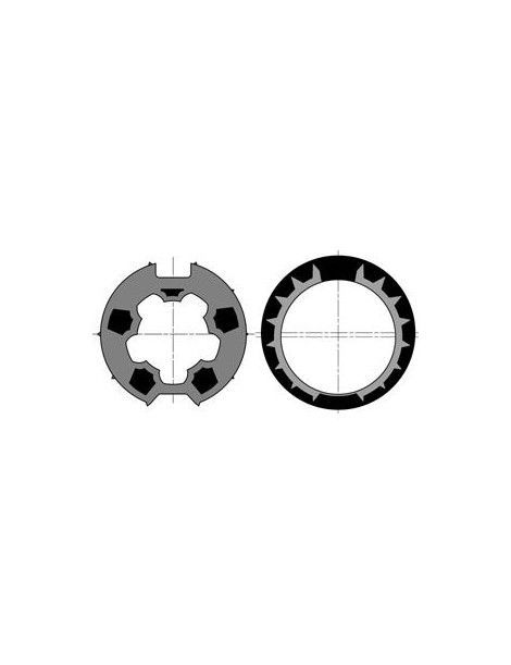 Adaptations moteur simu-Somfy Ø50 - Tube Welser 63mm gorge plate
