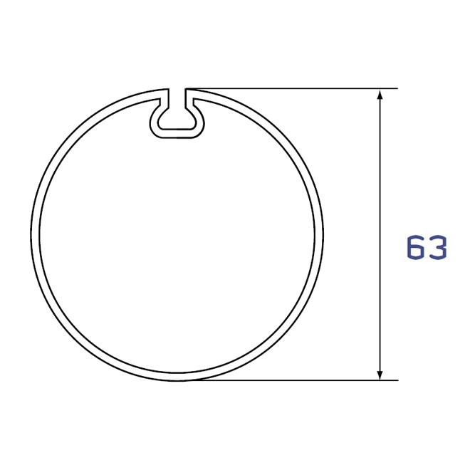 Adaptations moteur simu-Somfy Ø50 - Tube Welser 63mm gorge plate