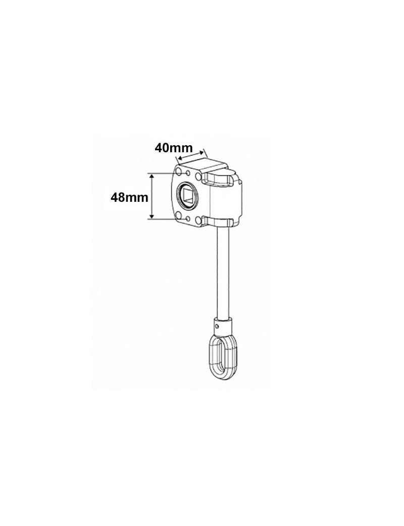 Treuil de store banne rapport 1/9 Mitjavila tige longue