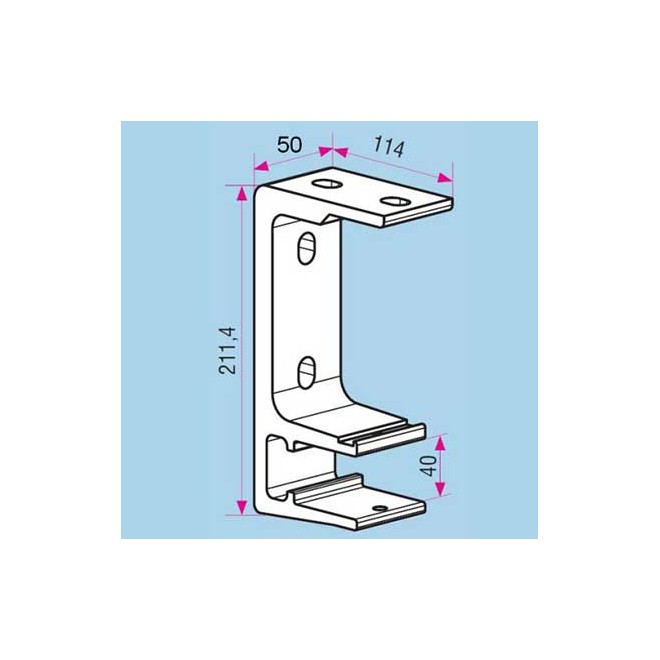 Support de store banne Plafond tube 40mm Support de store banne Plafond tube 40mm